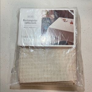 Threshold Beige Patterned Tablecloth